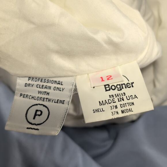 Vintage Bogner Ski Suit Womens 12 Blue One Piece Snowsuit Belted Puffer Retro - Picture 3 of 16